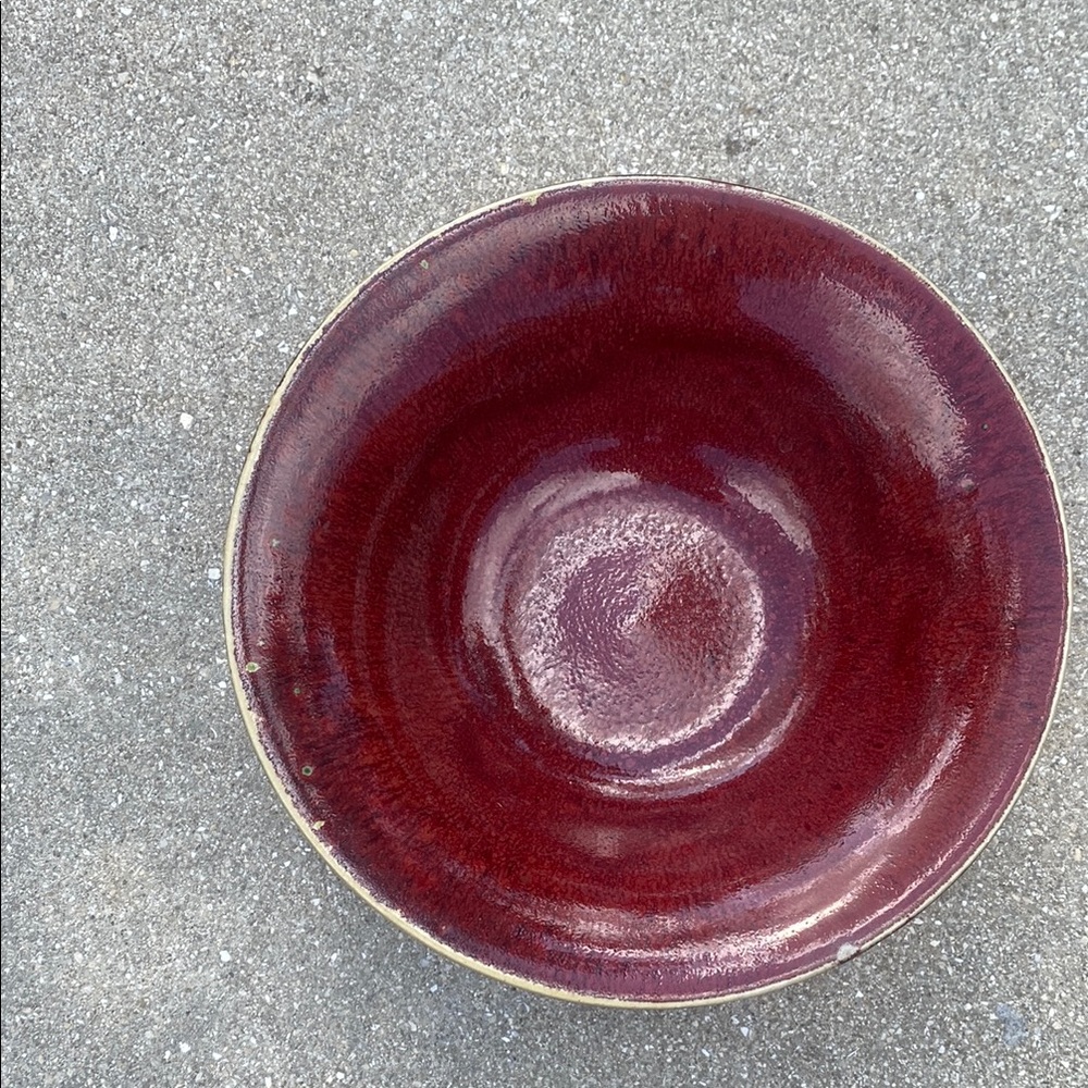 Elegant Red Ceramic Bowl